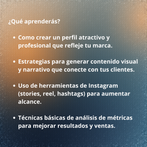 curso instagram para emprendimientos