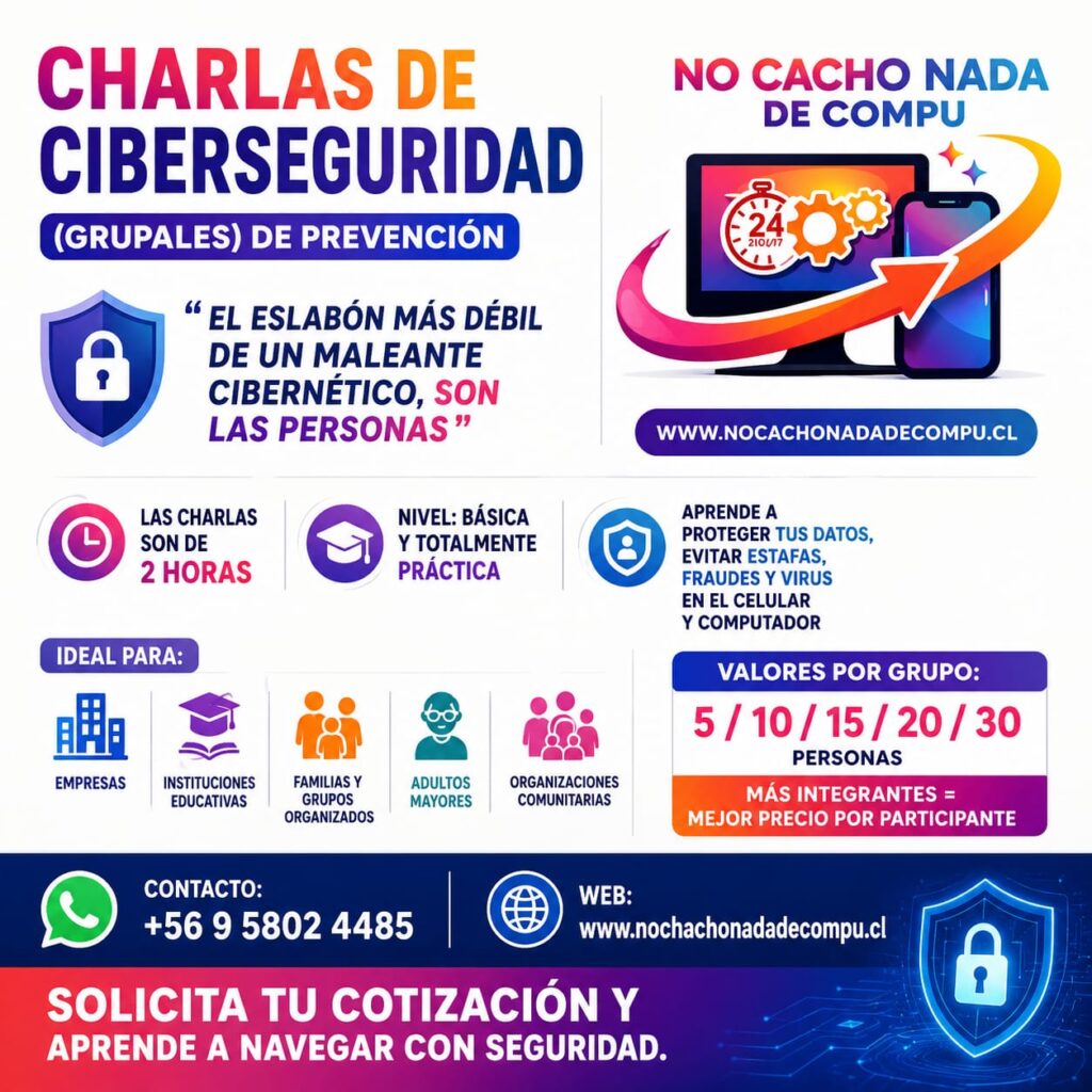 Charlas de ciberseguridad(Grupales) de prevención 02