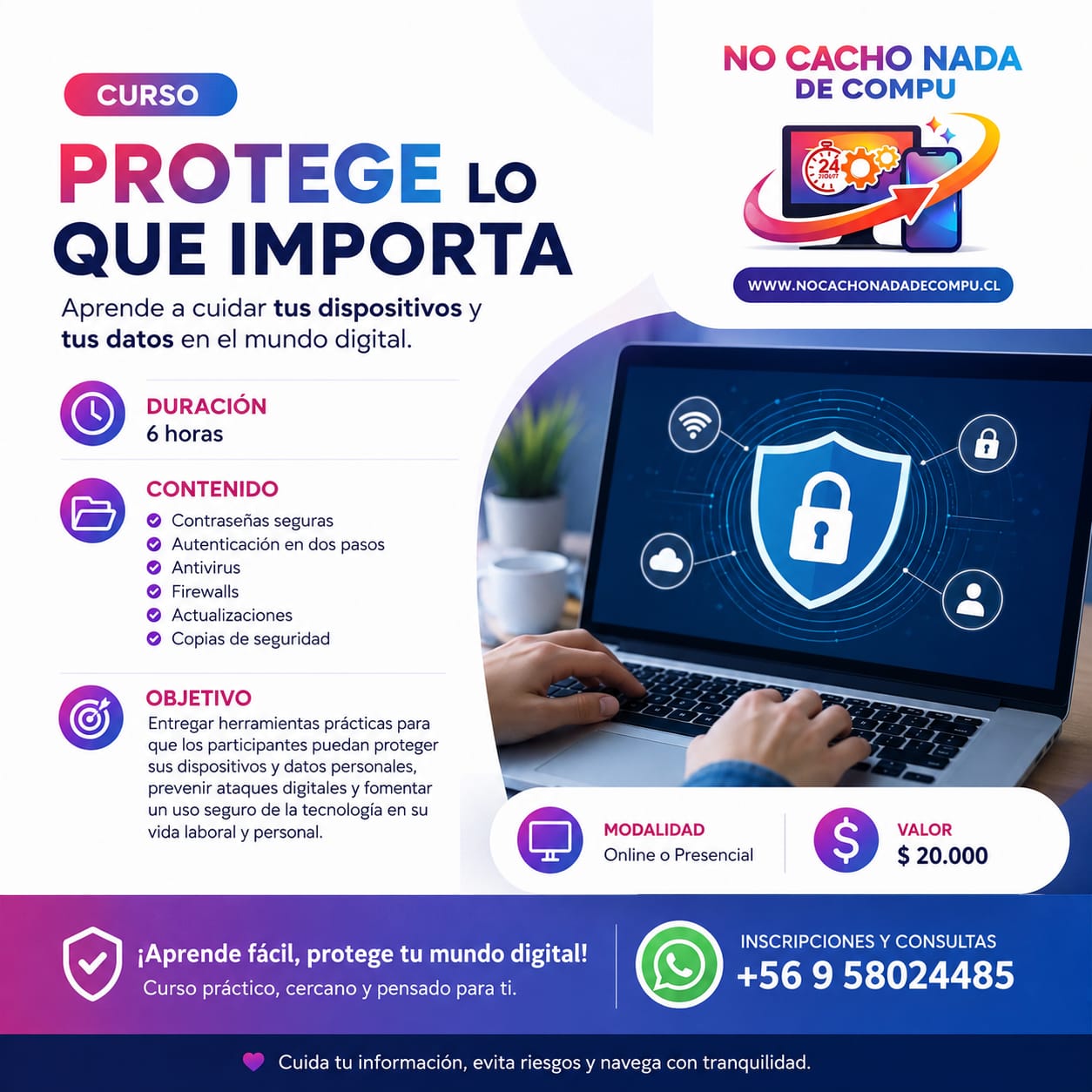 PROTEGE LO QUE IMPORTA: Seguridad Digital Fácil y Práctica